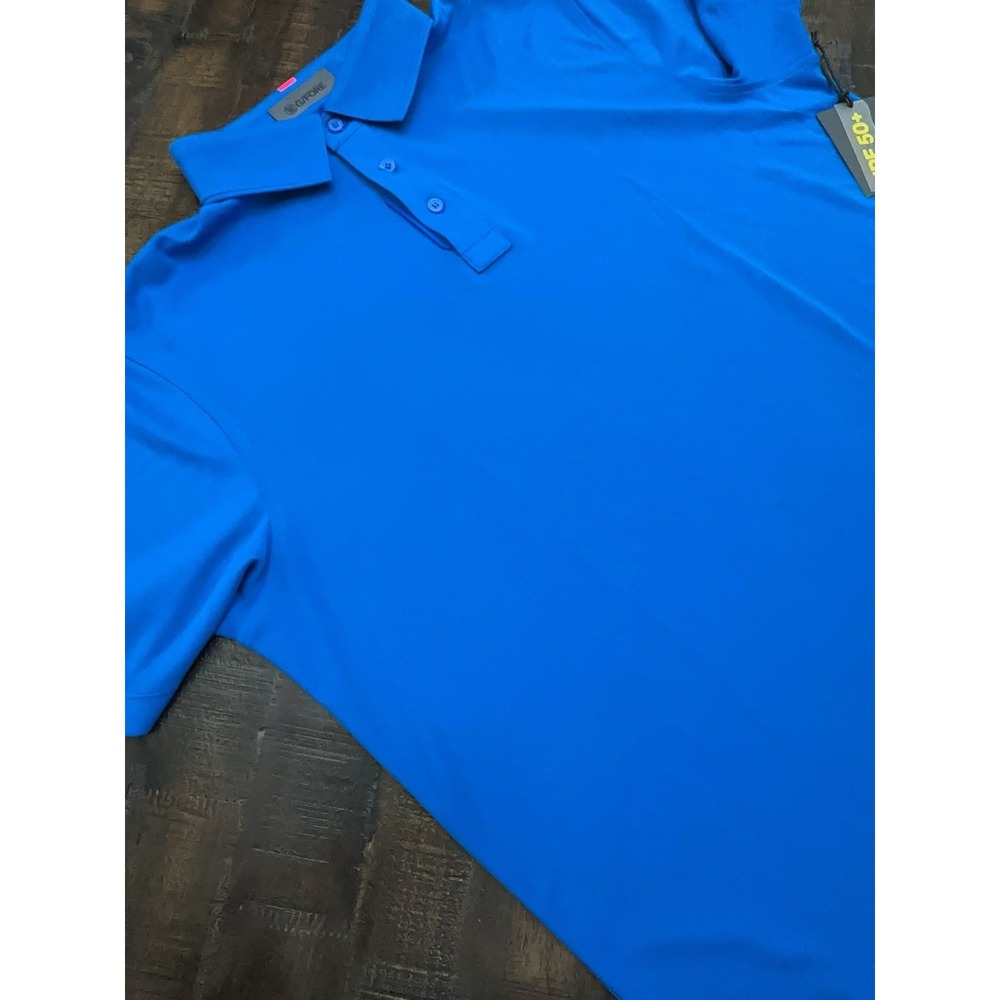 G/FORE Polo Shirt Mens XL Blue Solid Golf Performance UPF 50+ UV GMP000090 NEW